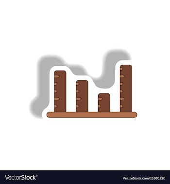 Bar graph business statistic vector image