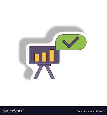 Bar graph business statistic vector image