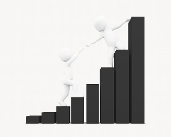 Bar graph, isolated on white | Free Photo - rawpixel