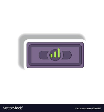 Bar graph on banknote in paper vector image