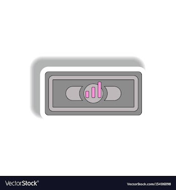 Bar graph on banknote in paper vector image