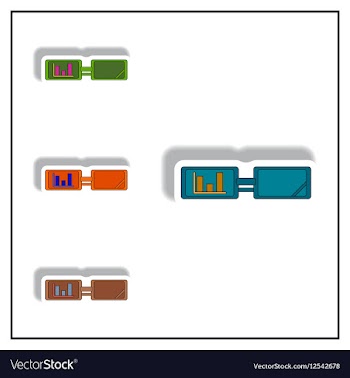 Bar graph on glasses vector image