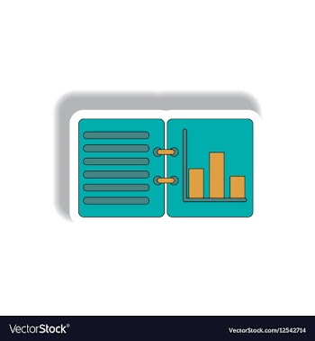 Bar graph statistic report in vector image