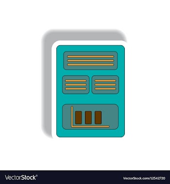 Bar graph statistic report in vector image