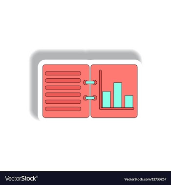 Bar graph statistic report in vector image