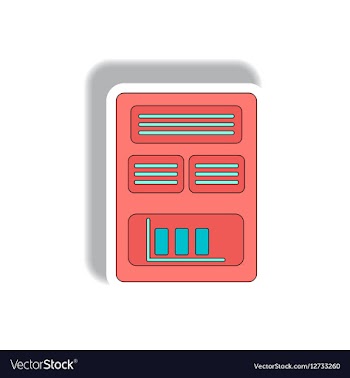 Bar graph statistic report in vector image