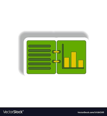 Bar graph statistic report in vector image