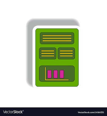 Bar graph statistic report in vector image