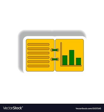 Bar graph statistic report in vector image