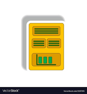 Bar graph statistic report in vector image
