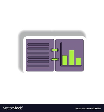 Bar graph statistic report in vector image