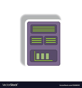 Bar graph statistic report in vector image