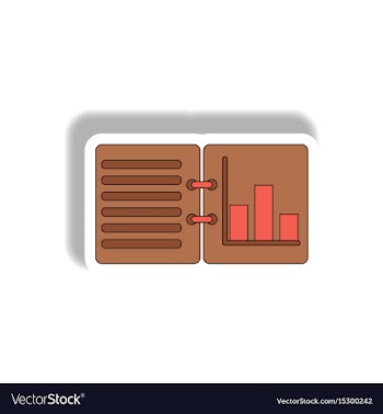 Bar graph statistic report in vector image