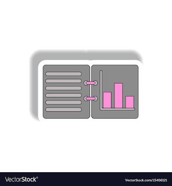 Bar graph statistic report in vector image