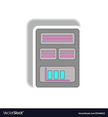 Bar graph statistic report in vector image
