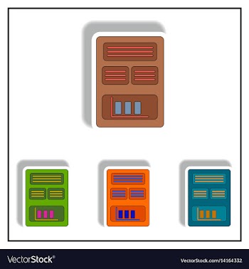 Bar graph statistic report vector image