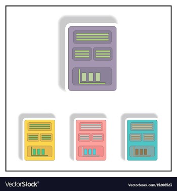 Bar graph statistic report vector image