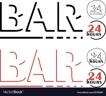Bar logo set vector image