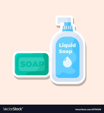 bar soap and liquid soap sticker