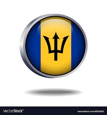 barbados flag button