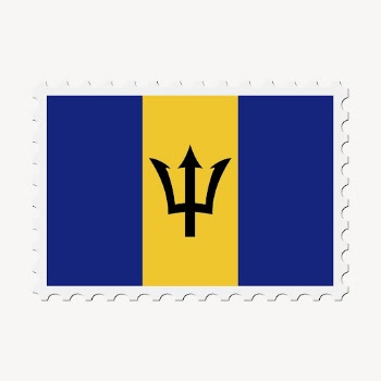Barbados flag clipart, postage stamp. | Free Photo - rawpixel