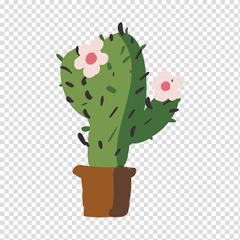 Barbary fig Cactaceae Drawing Nopal Watercolor painting, Hand-painted cactus transparent background PNG clipart
