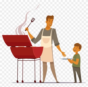 Barbecue Cartoon Royalty-free Illustration - Picnic On Nature Retro Poster