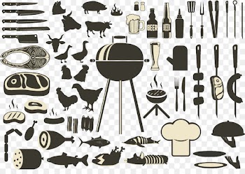 Barbecue grill Drawing Illustration - Encyclopedia of Food BBQ Tools 