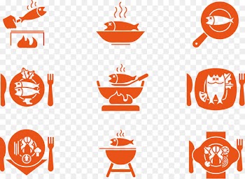 Barbecue grill Frying Fish Icon - Fish pot 