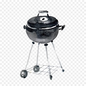 Barbecue grill Watercolor painting - Hand painted barbecue rack 