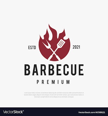 barbecue grilled logo design delicious food