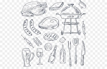 Barbecue Grilling Fish - Grill element vector 