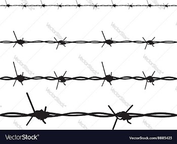 Barbed Wire Silhouette2 vector image