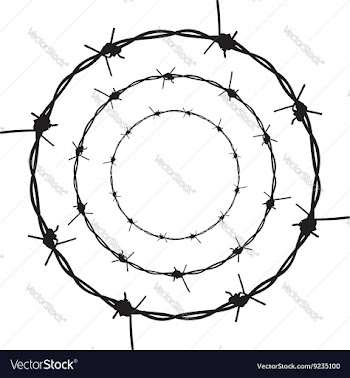 Barbed Wire Silhouette5 vector image