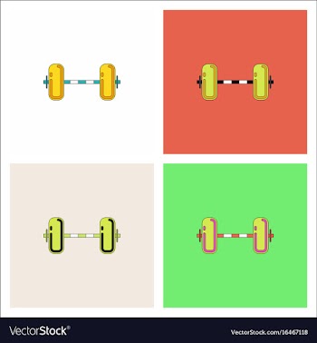 Barbell weight collection vector image