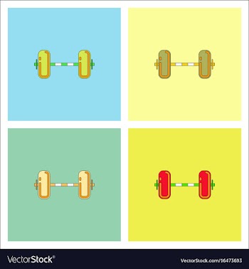 Barbell weight collection vector image