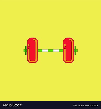 Barbell weight vector image