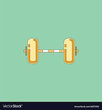 Barbell weight vector image