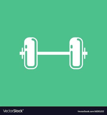 Barbell weight vector image