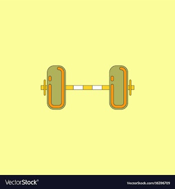 Barbell weight vector image