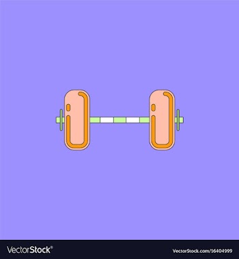 Barbell weight vector image