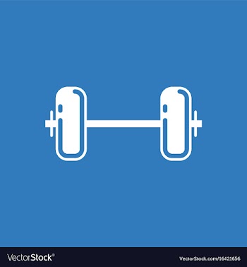 Barbell weight vector image