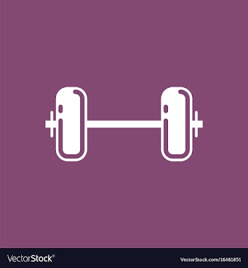 Barbell weight vector image