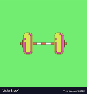 Barbell weight vector image