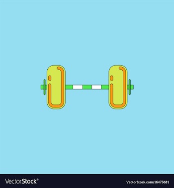 Barbell weight vector image
