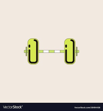 Barbell weight vector image