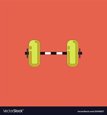 Barbell weight vector image