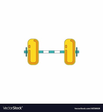 Barbell weight vector image