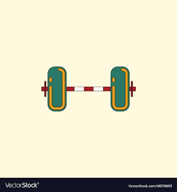Barbell weight vector image