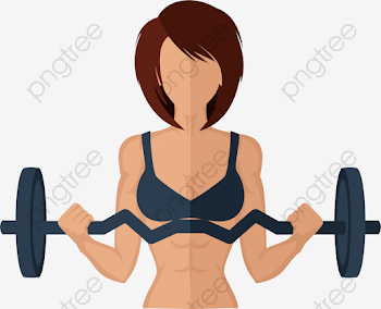 Barbell Woman, Woman Vector, Physical Exercise, Cartoon PNG and ...